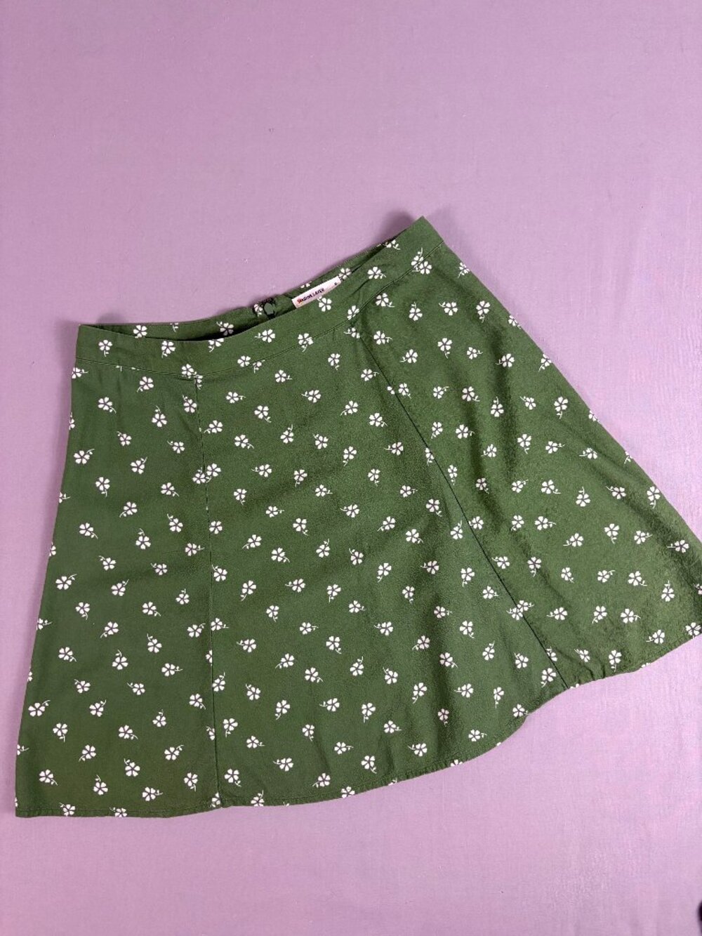 Marine Layer Bonnie Mini Skirt Green Modern Ditsy Floral Size 8